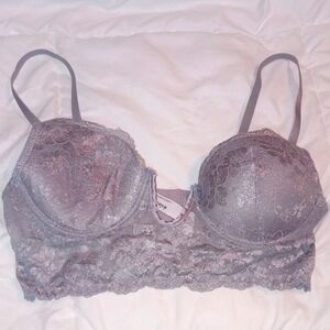 Forever 21 Lace Underwire Bra - Lavender Gray